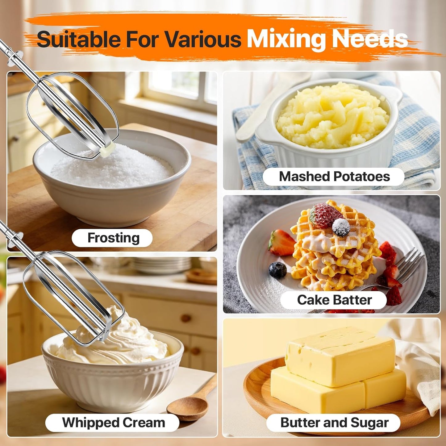 Batidores repuesto comp Sunbeam Mixmaster 2355-2364 acero inox