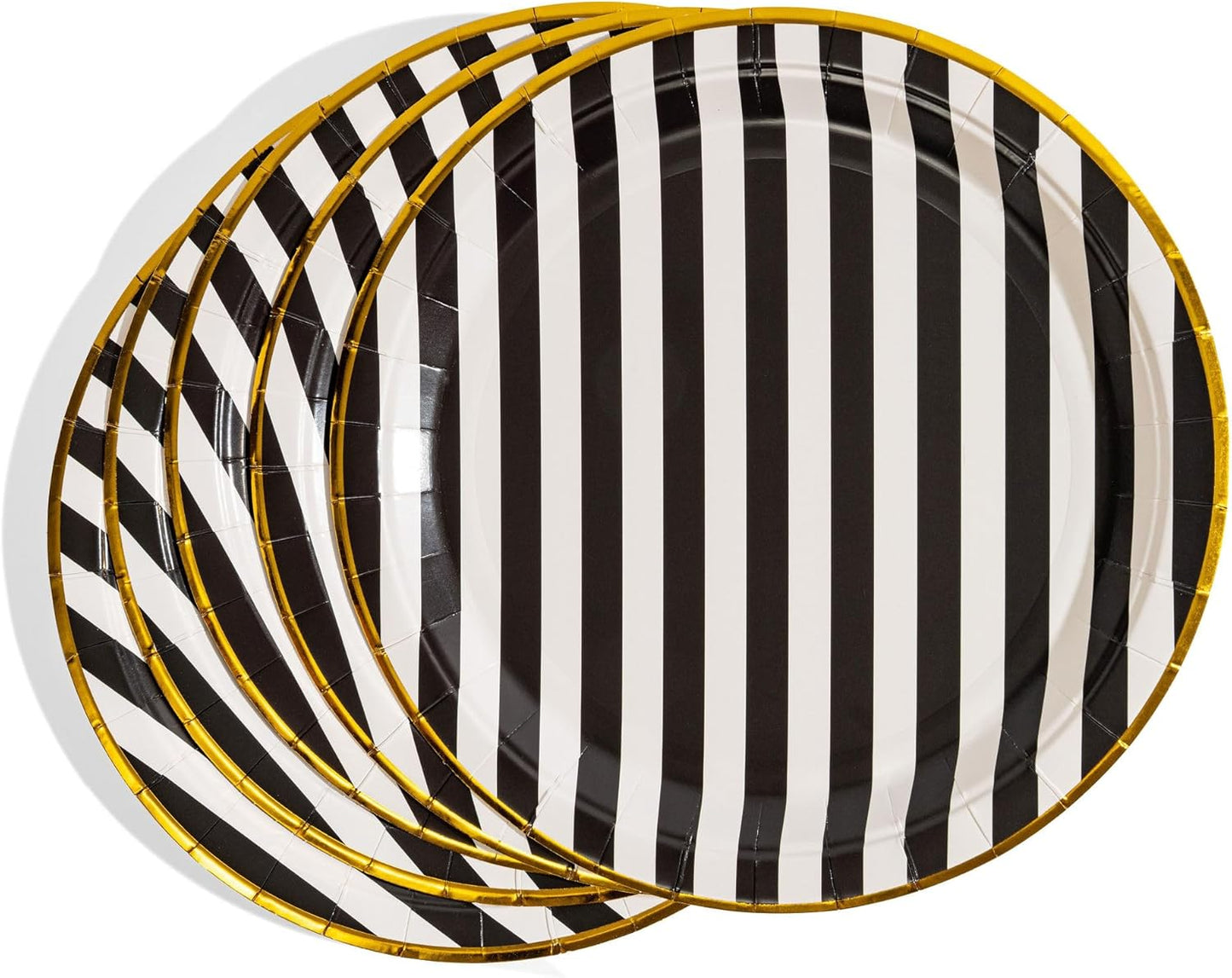 Plato llano 9pulg con rayas blancas