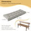Cushion para banco interior color gris claro