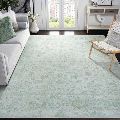 Alfombra sala 5x7 pulg bohemia lavable pelo bajo