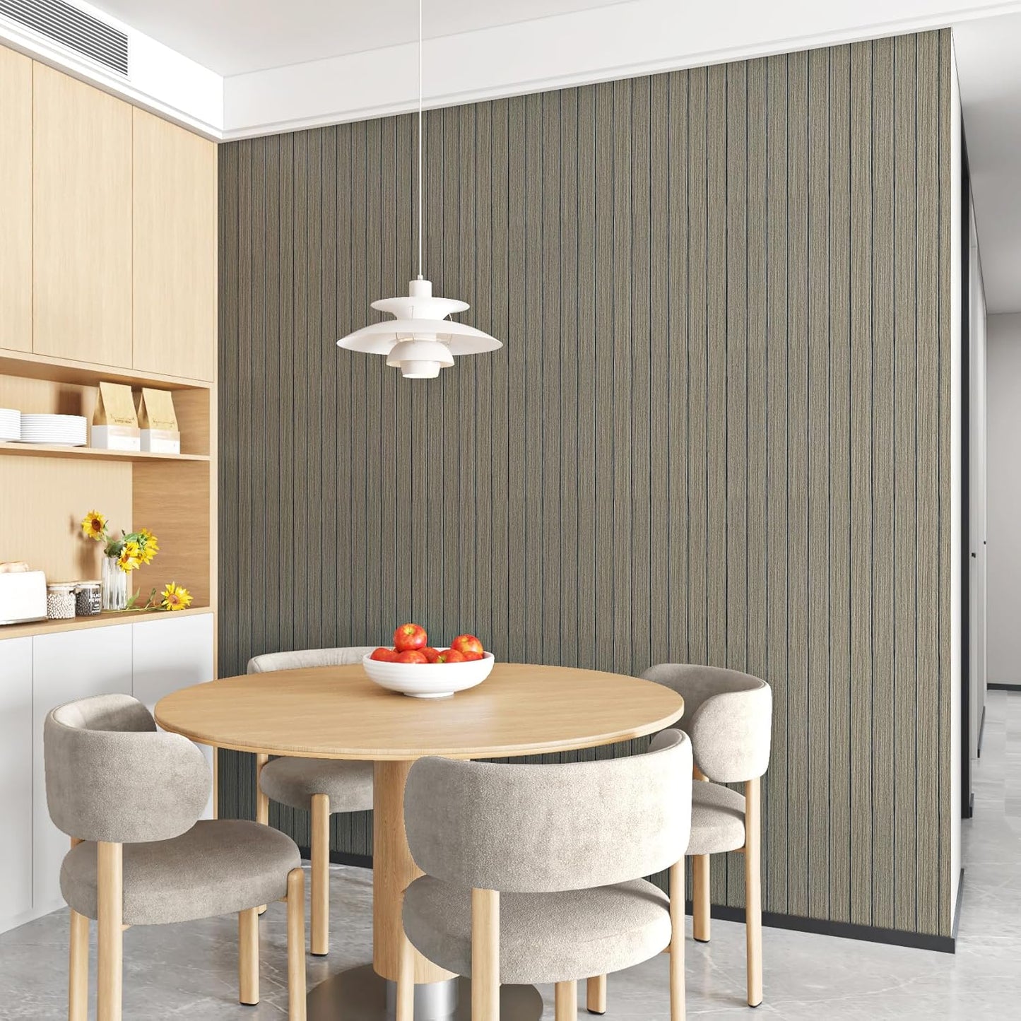Panel pared lámina PVC 11.8x78.7pulg gris insonorizado