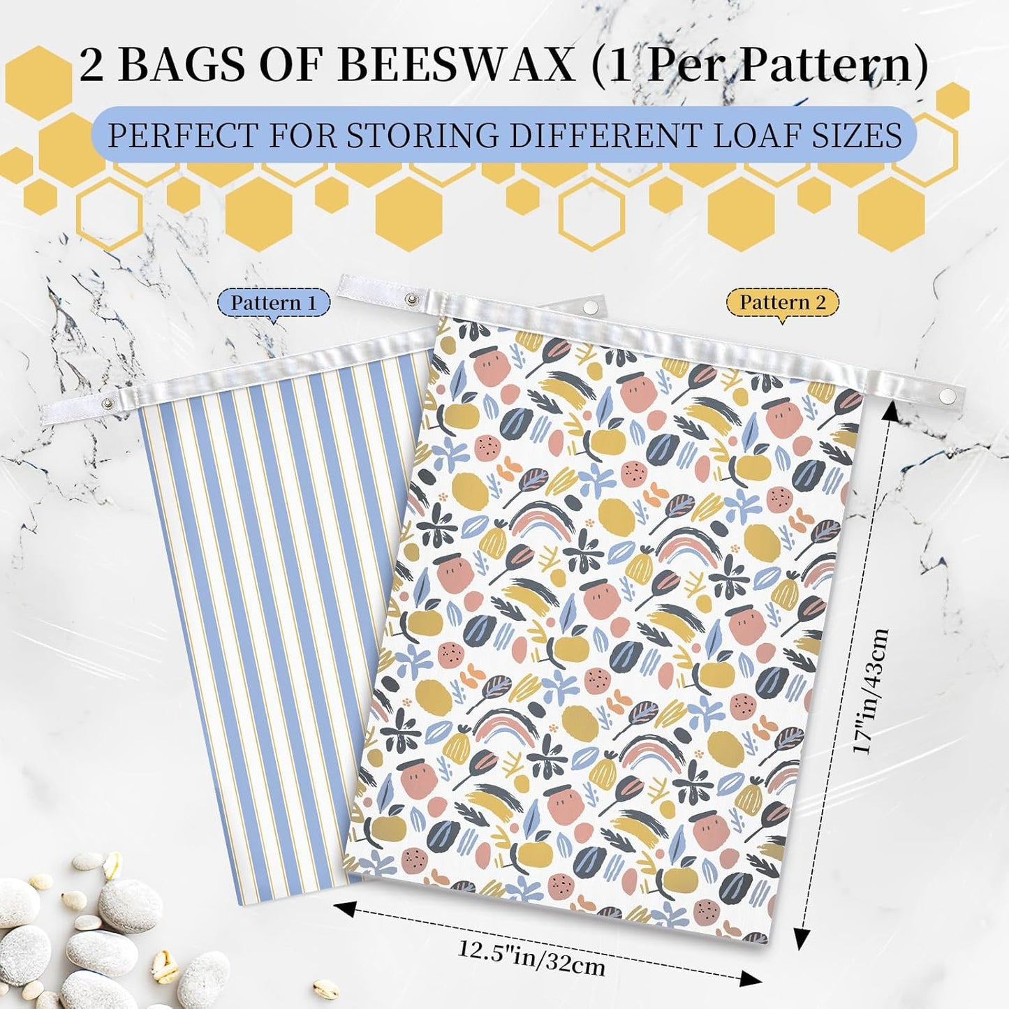 4 Pzas Bolsas Pan Reutilizables Abeja
