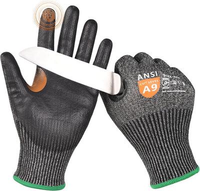 Guantes trabajo resist. cortes tactiles reforzado metal