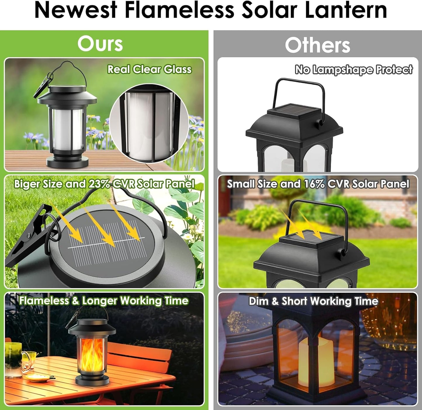 Lámpara solar colgante para jardín patio terraza 2 pzas