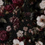 Papel tapiz floral negro autoadhesivo 17.5x118pulg impermeable
