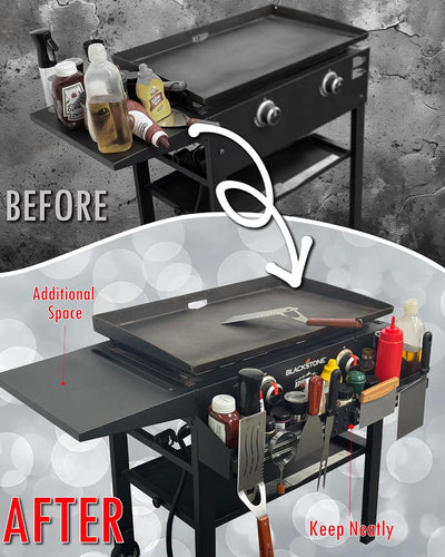 Organizador parrilla Blackstone 28/28XL con soportes magnéticos