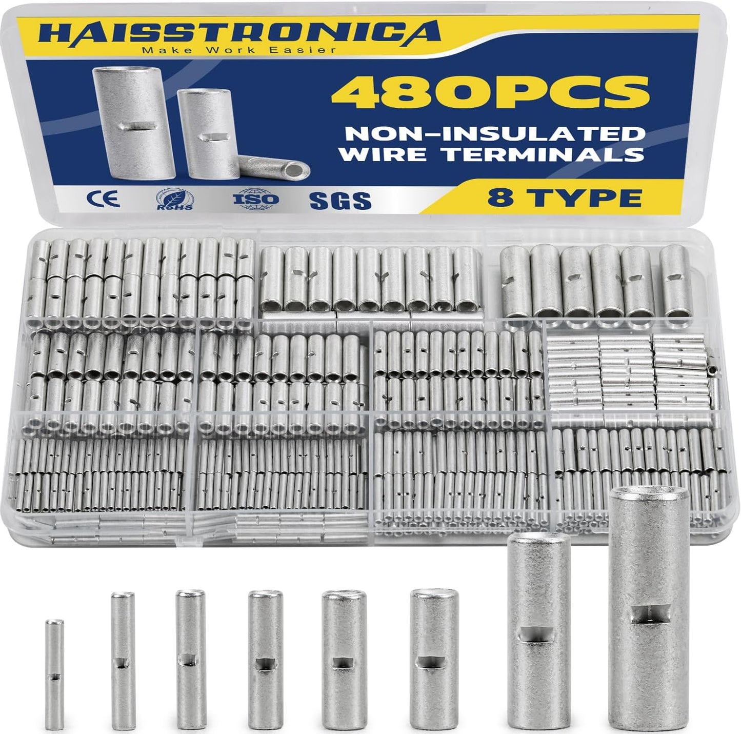 Kit 480 Pzas Conectores Crimpado AWG26-6 Cobre Puro