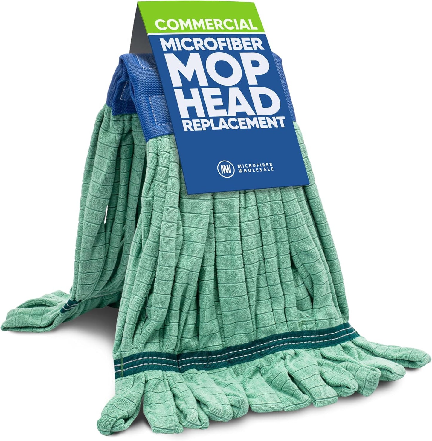 Cabezal trapeador microfibra verde mediano 14oz lavable