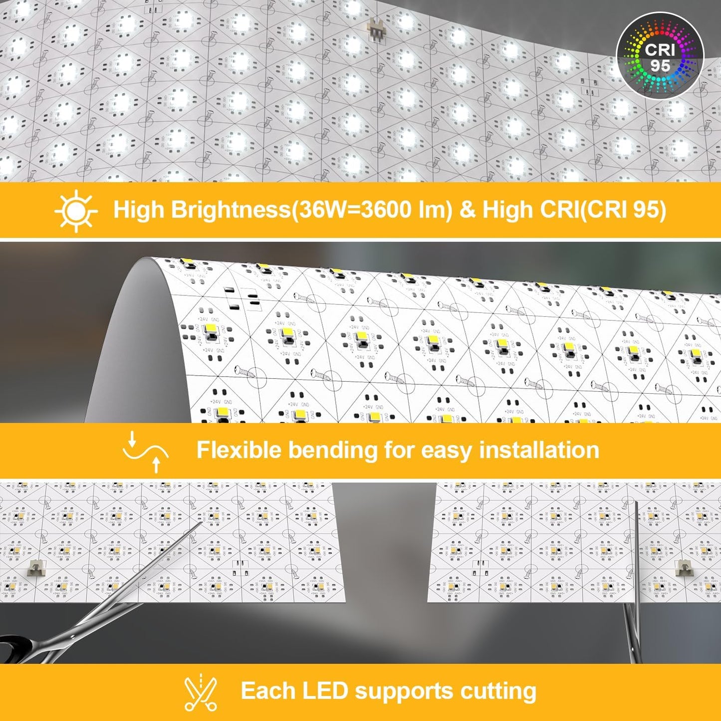 Panel LED 24V regulable con Alexa 19.7x9.7