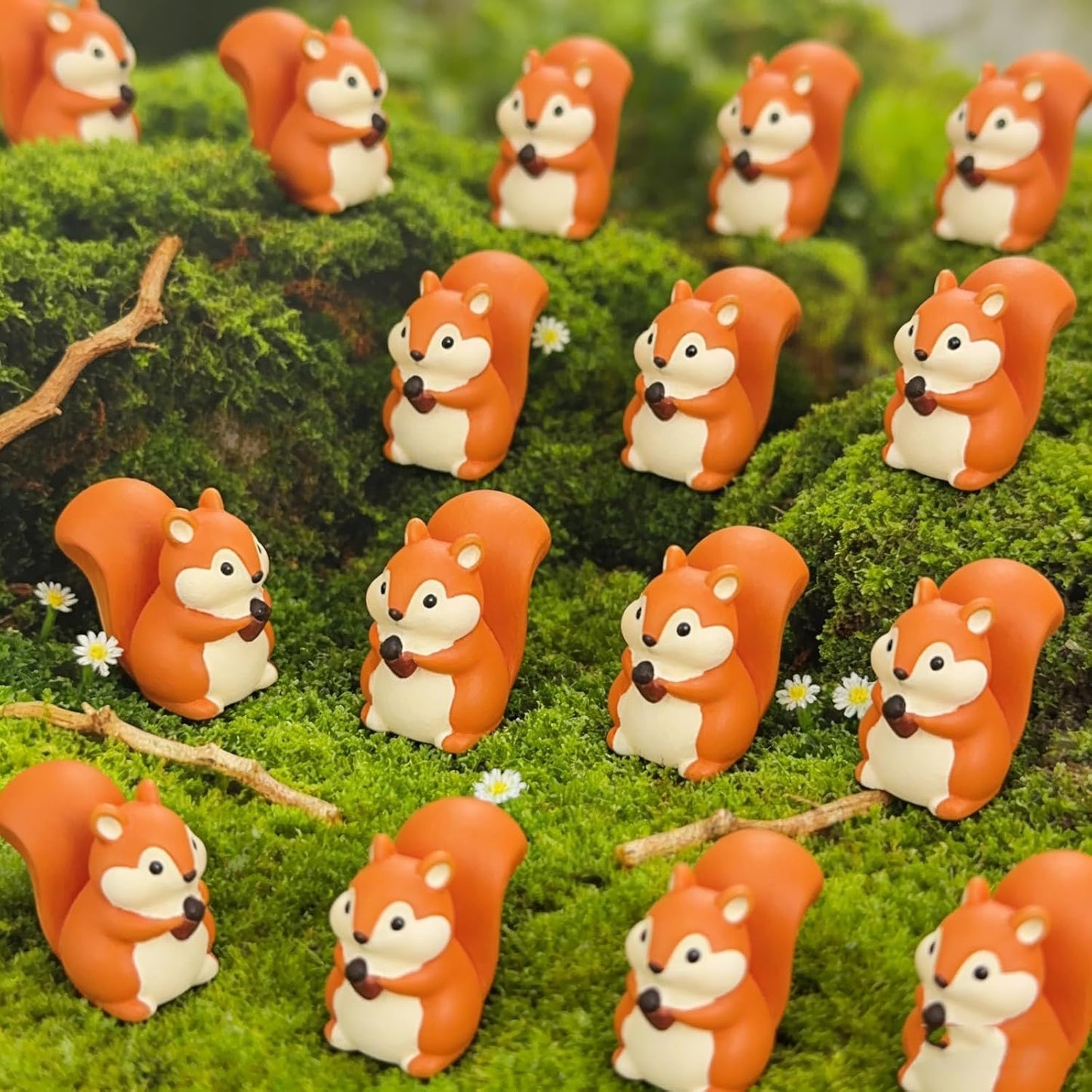 100 Mini Ardillas Resina Decoración Micro Jardín
