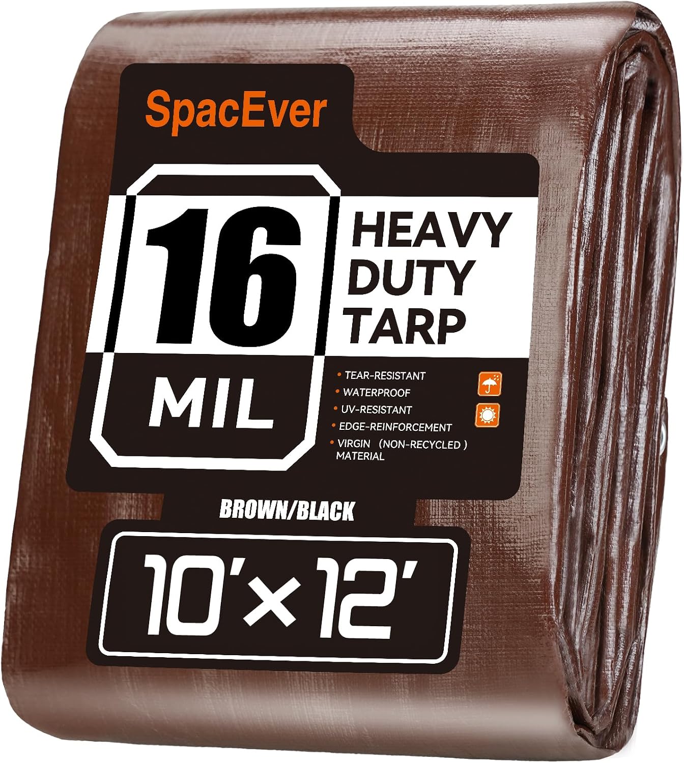 Lona impermeable 10x12ft 16mil multiusos UV resistente
