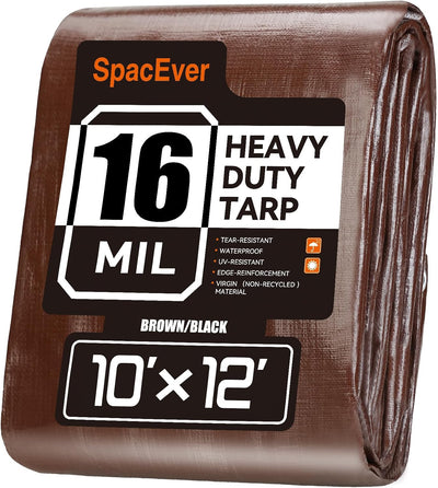 Lona impermeable 10x12ft 16mil multiusos UV resistente