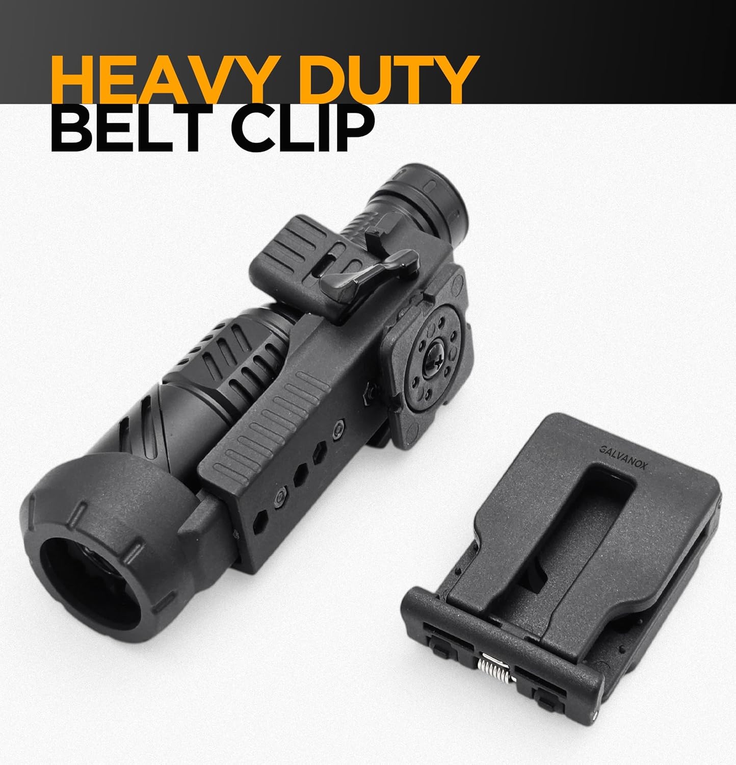 Funda táctica linterna K8 con clip y soporte desmontable