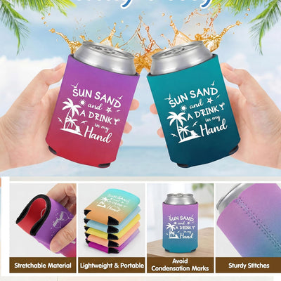 6 Unidades Enfriador Lata Viaje para Mujer Playa Regalo