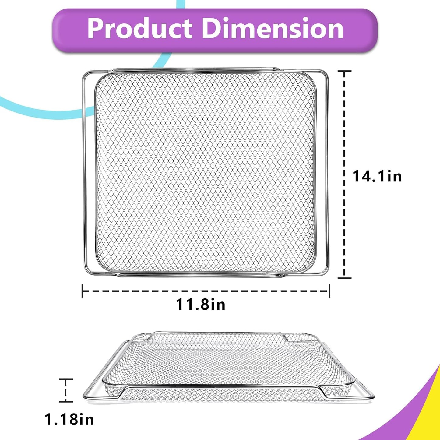 Cesta repuesto freidora aire comp Emeril Lagasse 14x11pulg