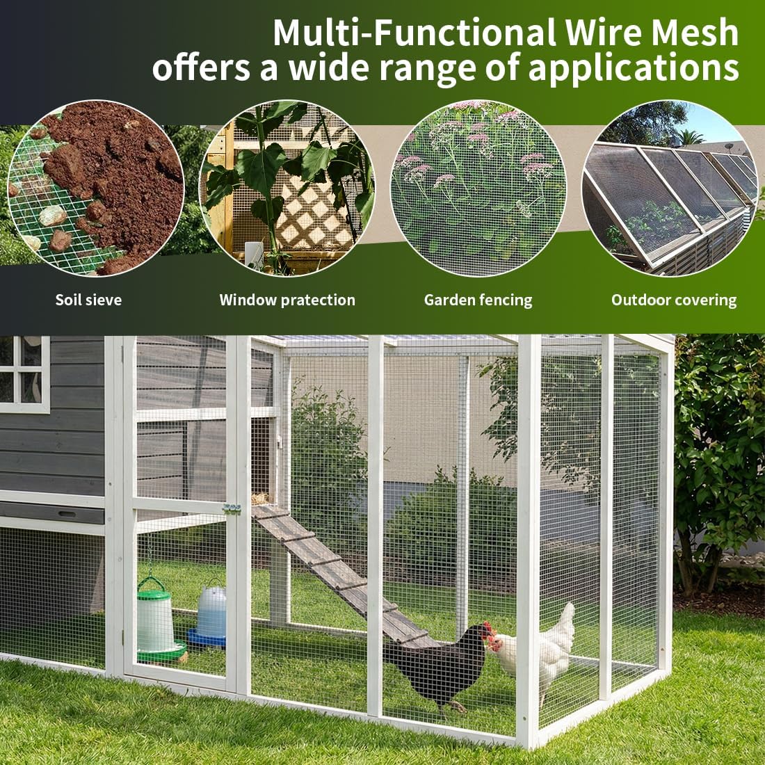 Valla alambre 1/2 pulgada 4inx20ft galvanizado para aves