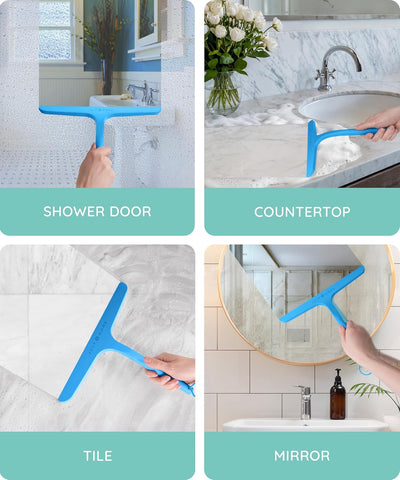 Escobilla silicona 11pulg acero inox para baño automóvil