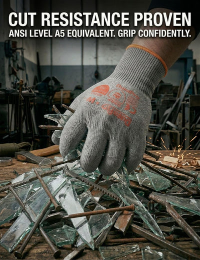 Guantes cortes nivel 5 antideslizante fábrica construcción
