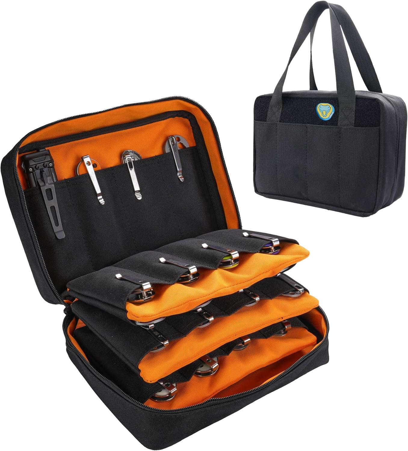 Vitrina cuchillos 40 ranuras soporte plegable con bolsa transporte