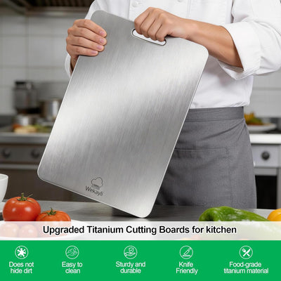 3 Tablas Cortar Titanio Puro Higiénicas para Carnes Verduras