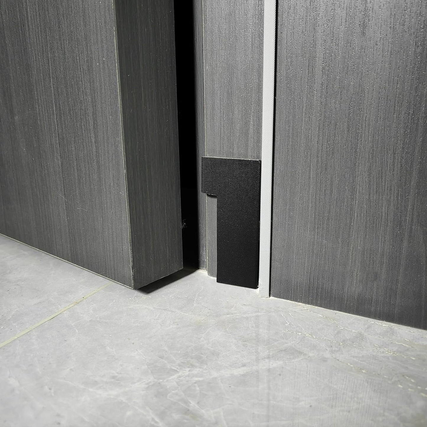 Set 8 Sellos Esquina Puerta Exterior Negro