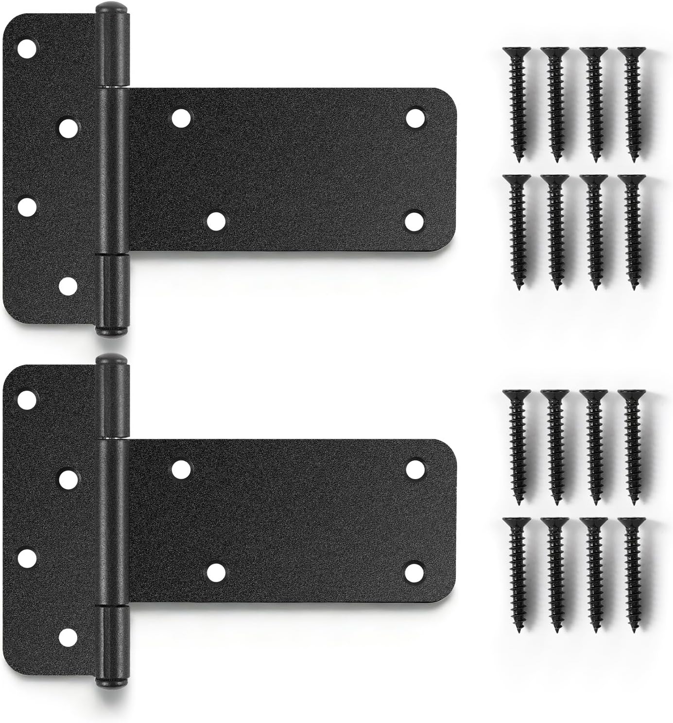 Bisagras puerta 5pulg negra mate set 2 resistentes con correa T