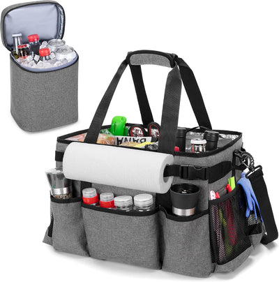 Organizador parrilla enfriador desmontable plegable gris