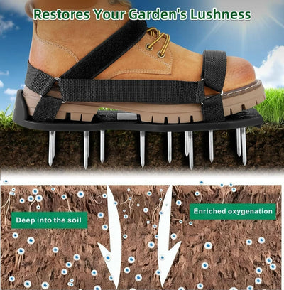 Zapatos aireadores césped con correas gancho bucle
