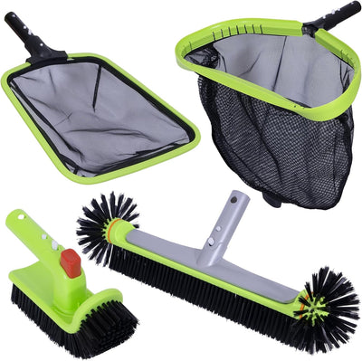 Kit limpieza piscina con red profesional y cepillos