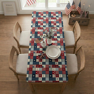 Mantel ajustable patriótico 72 x 30 pulgadas estrellas USA