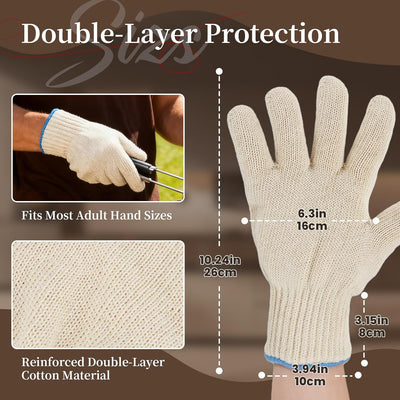 Guantes horno barbacoa con dedos juego 2