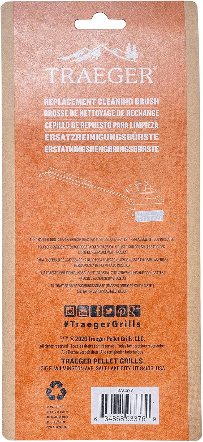 Cabezal cepillo limpieza barbacoa Traeger set 2