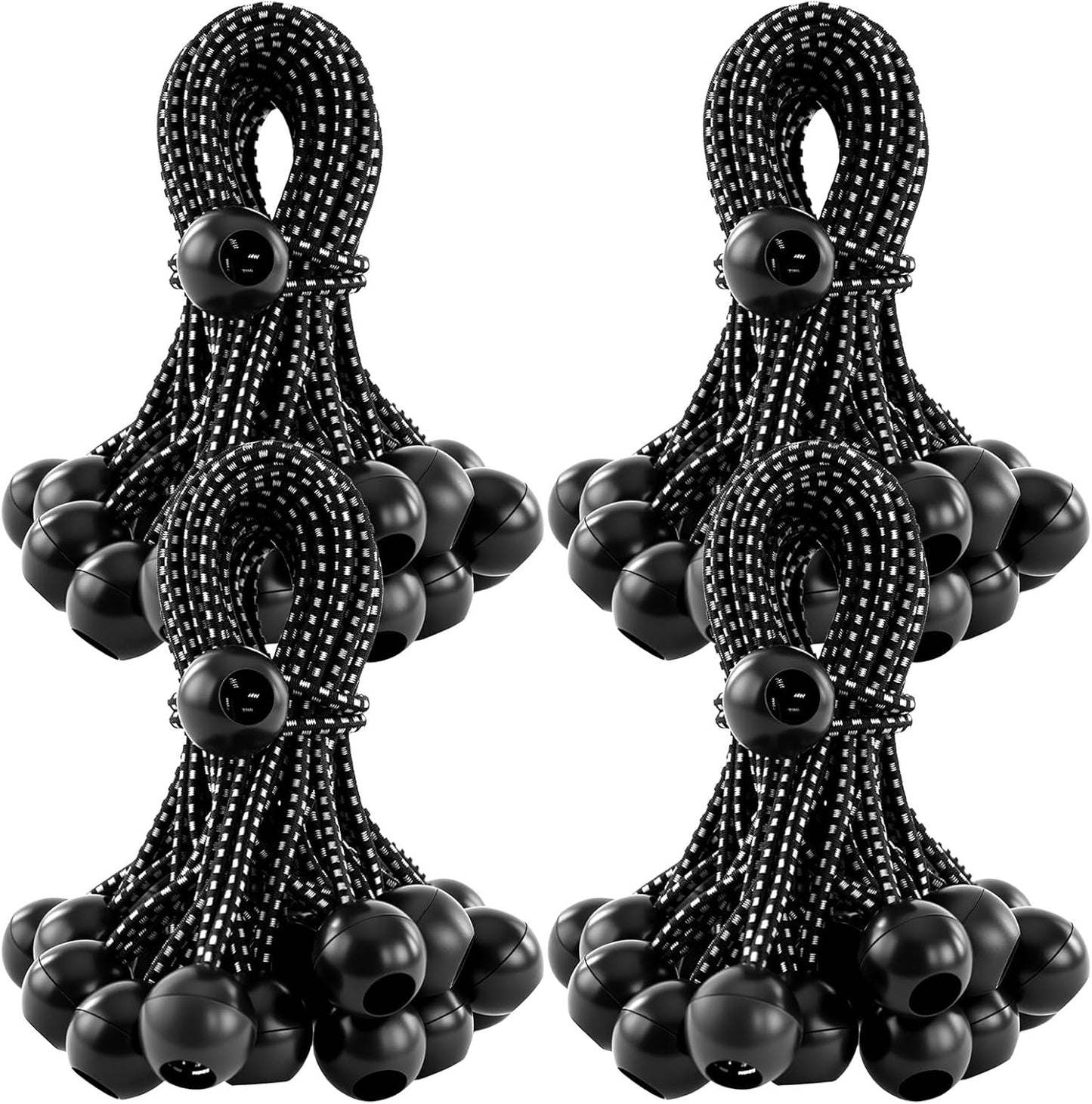 100 Cuerdas Elásticas 8.3pulg Alta Resistencia Negro