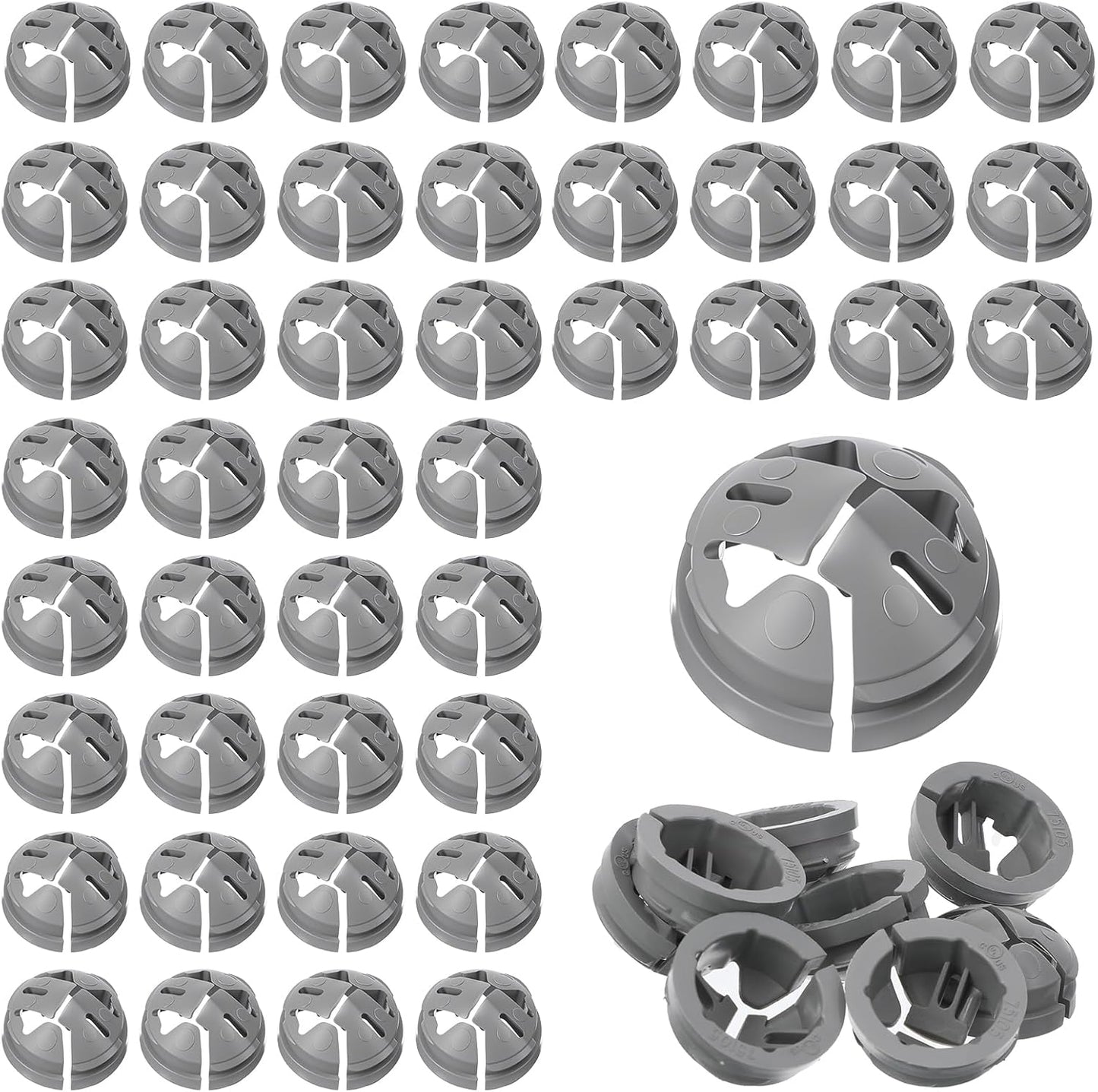 100 Conectores Cable Caja Eléctrica 3/8-1/2pulg Gris