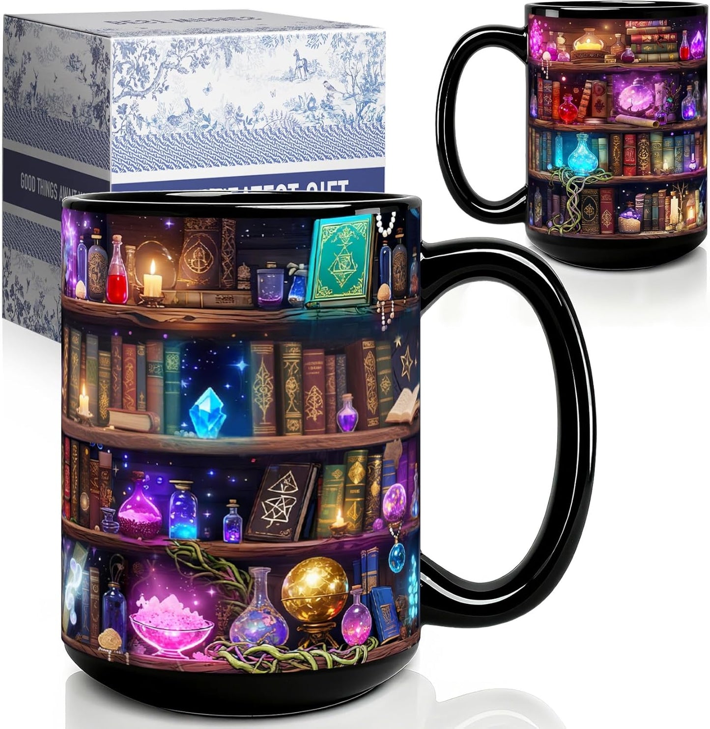 Taza mágica de libro para amantes de los libros y lectoras