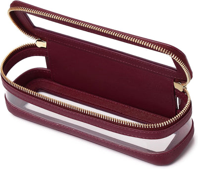 Estuche brochas maquillaje bolsa transparente viaje cosméticos