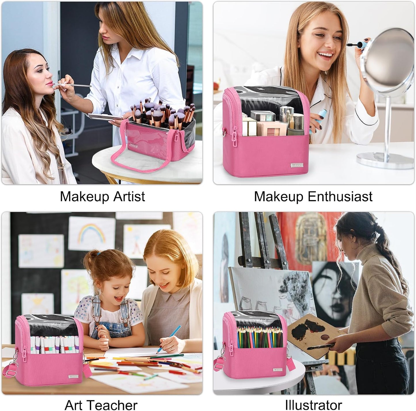 Estuche brochas maquillaje profesional viaje almacenamiento