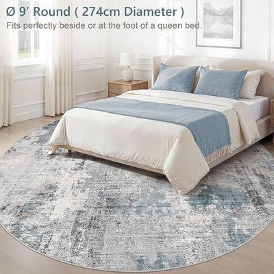 Alfombra redonda lavable 9ft para sala dormitorio comedor