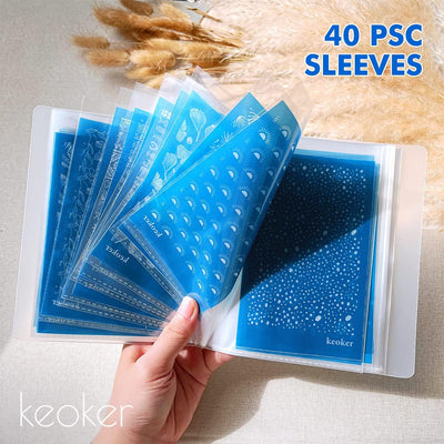 Libro carpetas 40 bolsillos con protectores seda arcilla polimérica