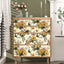 Papel tapiz floral amarillo autoadhesivo 17.5x118pulg