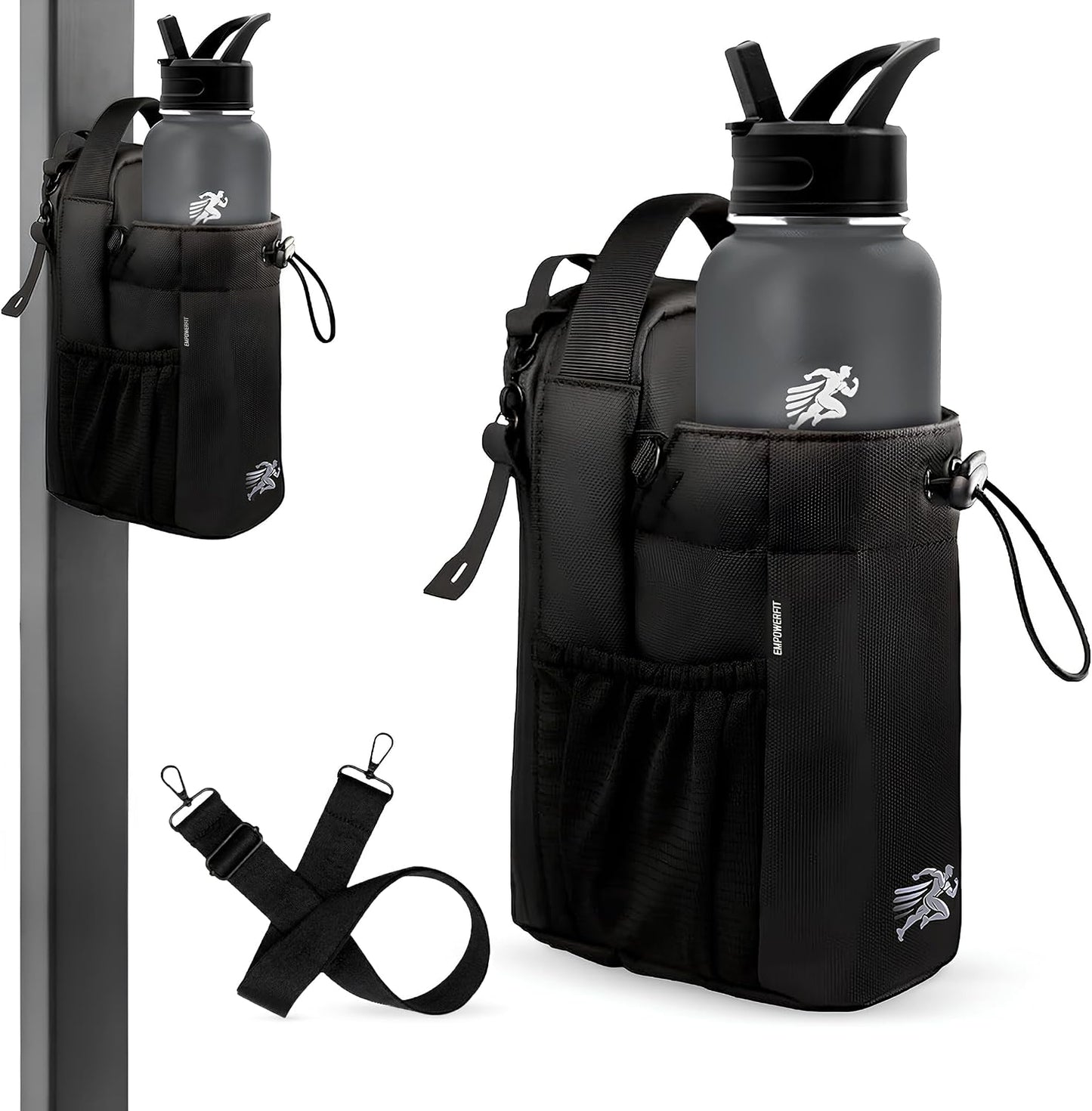 Bolsa magnética botella 40oz correa bolsillo teléfono gimnasio