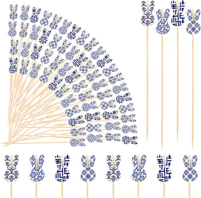 Palillos de madera de conejo chinoiserie 160 piezas para fiestas de Pascua