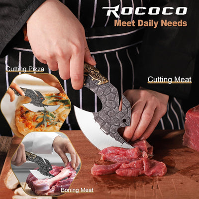 Cortador pizza cuchillo vikinga dragón multiuso cocina barbacoa