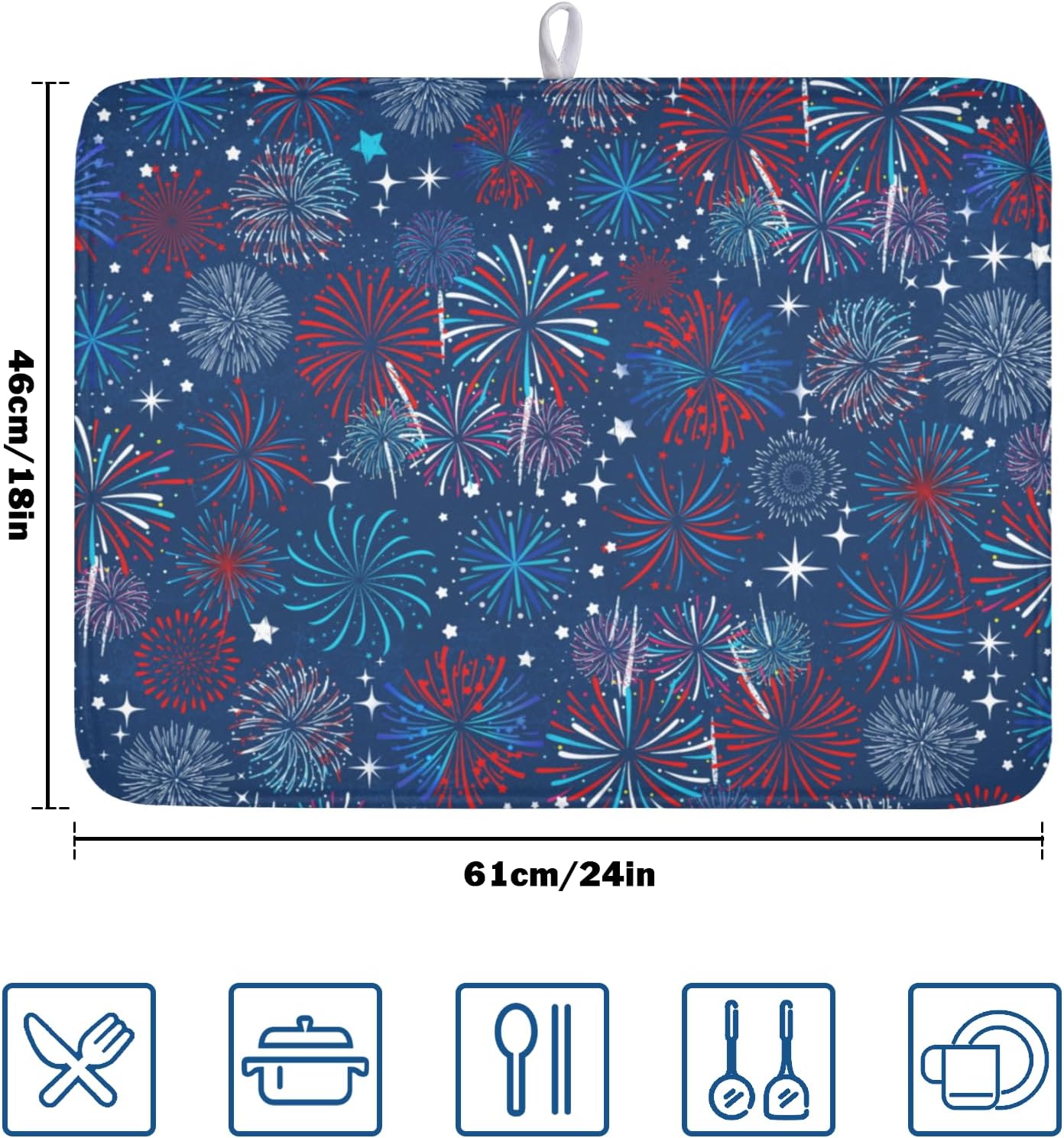 Tapete escurridor platos microfibra 18x24pulg 4 de Julio