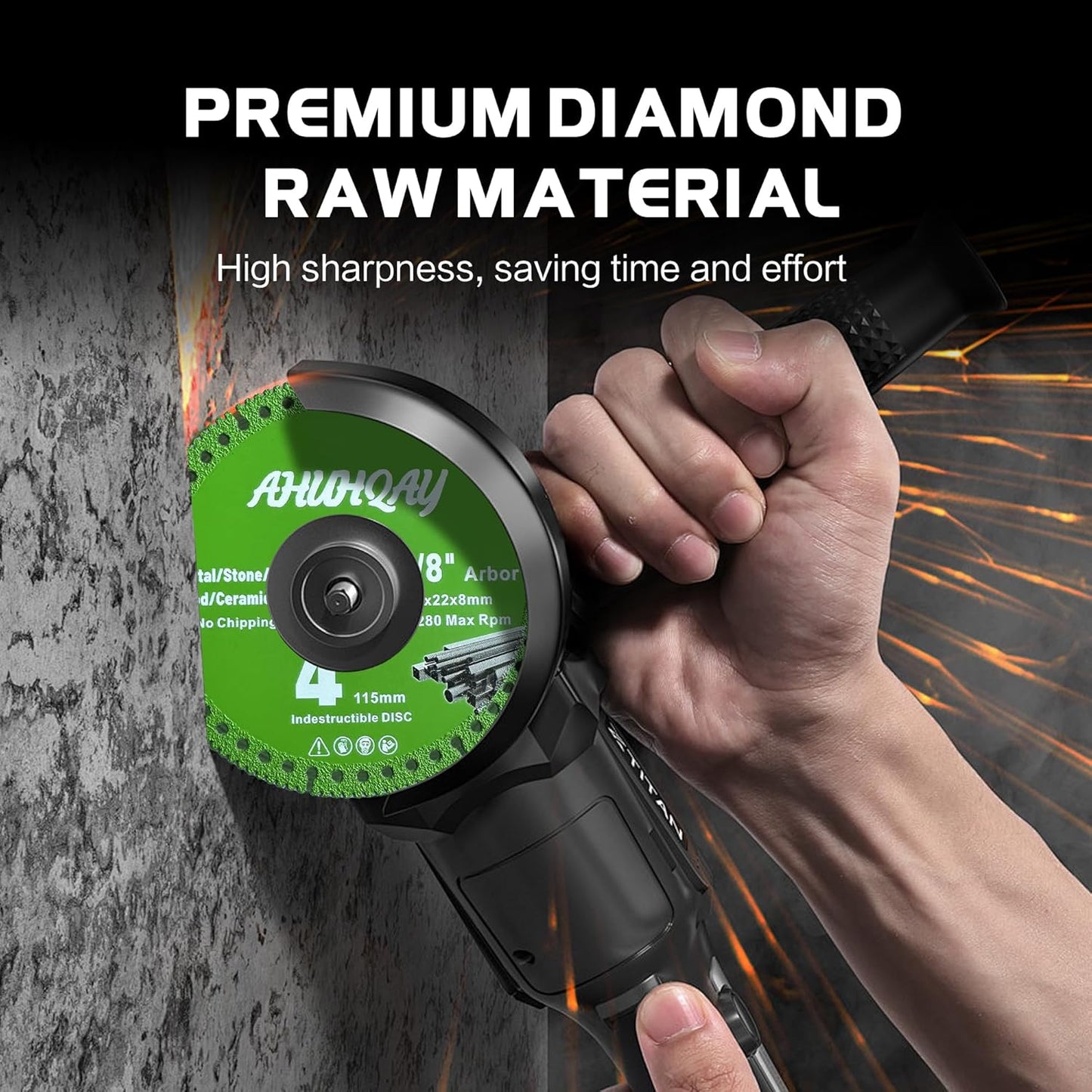 2 Discos Diamante 4-1/2pulg Eje 7/8pulg para Amoladora