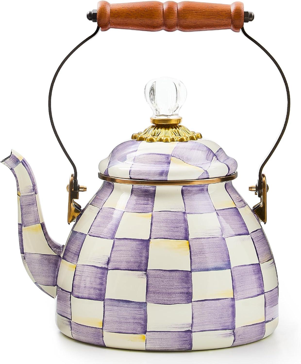 Tetera Esmaltada Estufa 2qt Color Morado Violeta