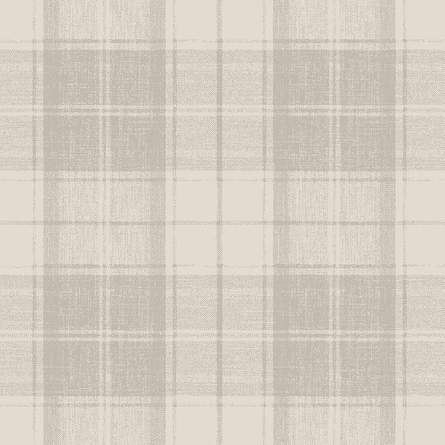 Papel tapiz a cuadros vintage despegable beige crema gris pardo
