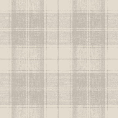 Papel tapiz a cuadros vintage despegable beige crema gris pardo