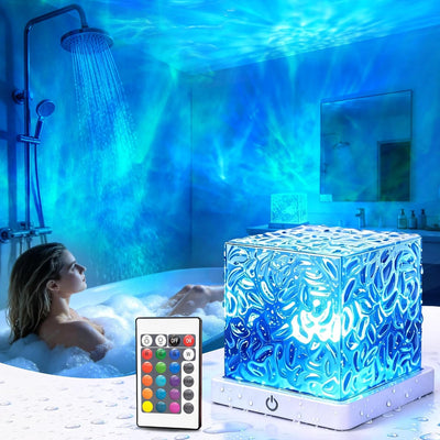 Luz ducha impermeable recargable 16 colores control táctil