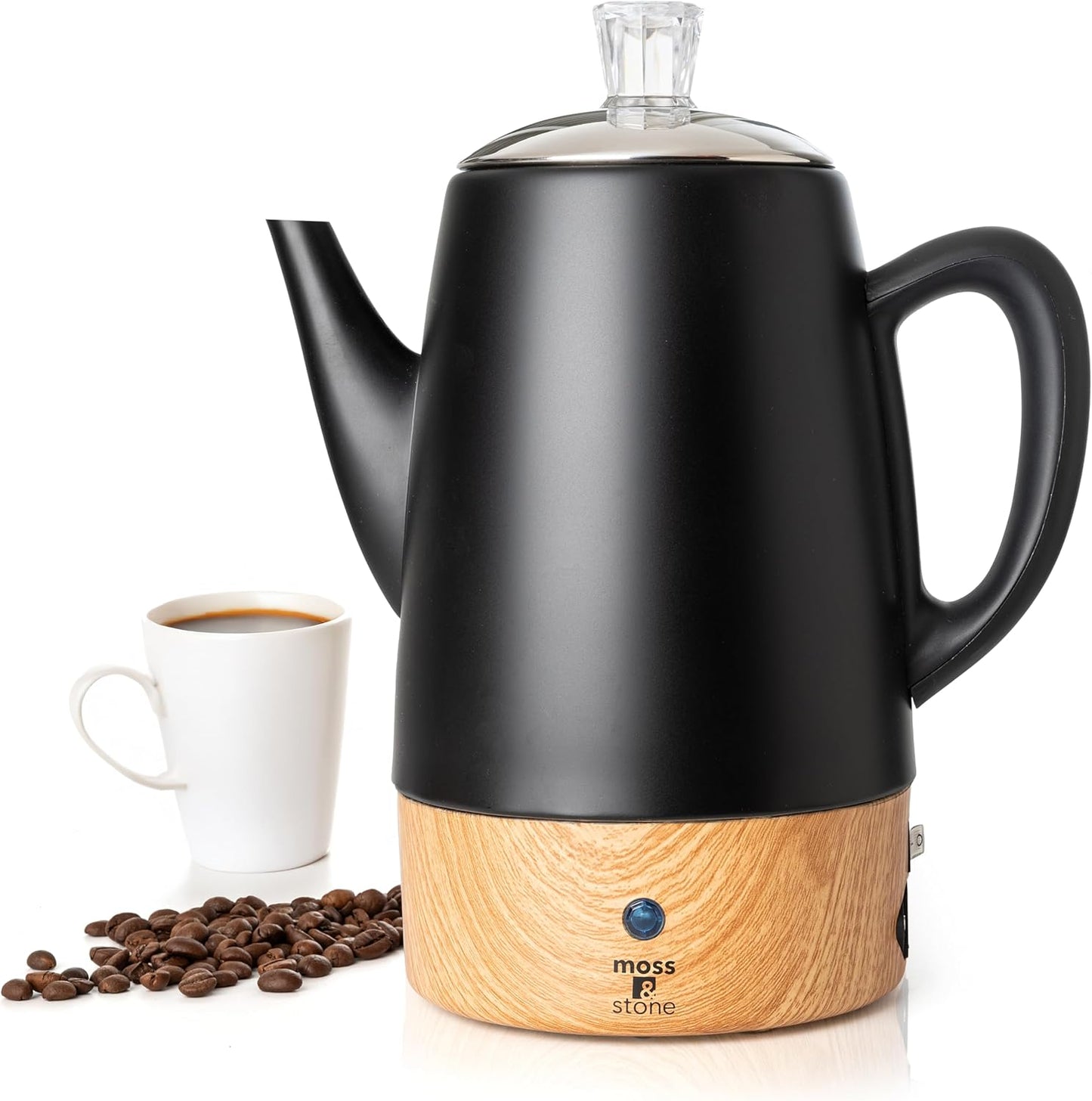 Cafetera eléctrica Moss & Stone acero inoxidable termo